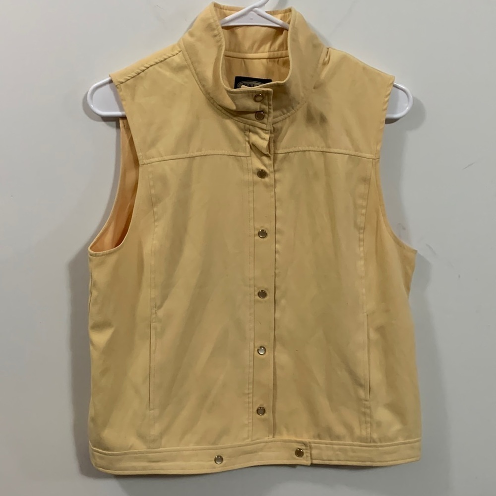 Haley Reserve Lined polyester blend soft cream colored vest. size M beautiful!